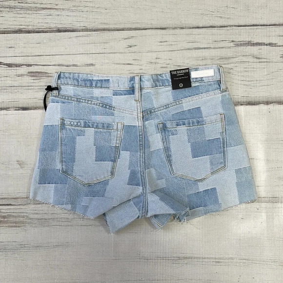 Blank NYC Shorts NWT The Barrow Shorts Patchwork Denim Blue Size 25 - Picture 6 of 9